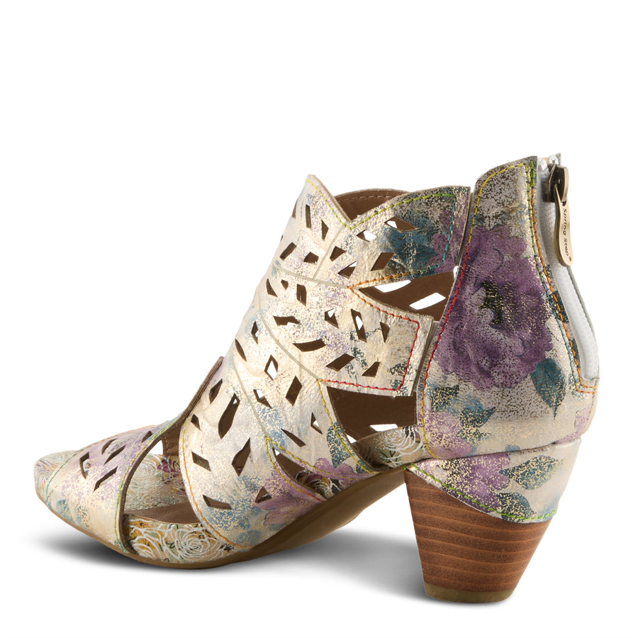 L'Artiste Icon Tooled Leather Ankle Sandal