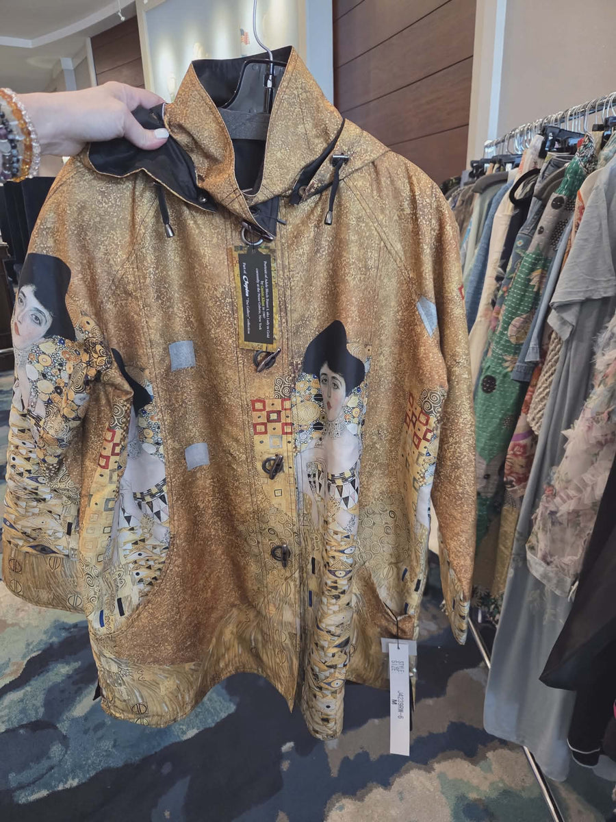 Reversible Raincoat with Geisha