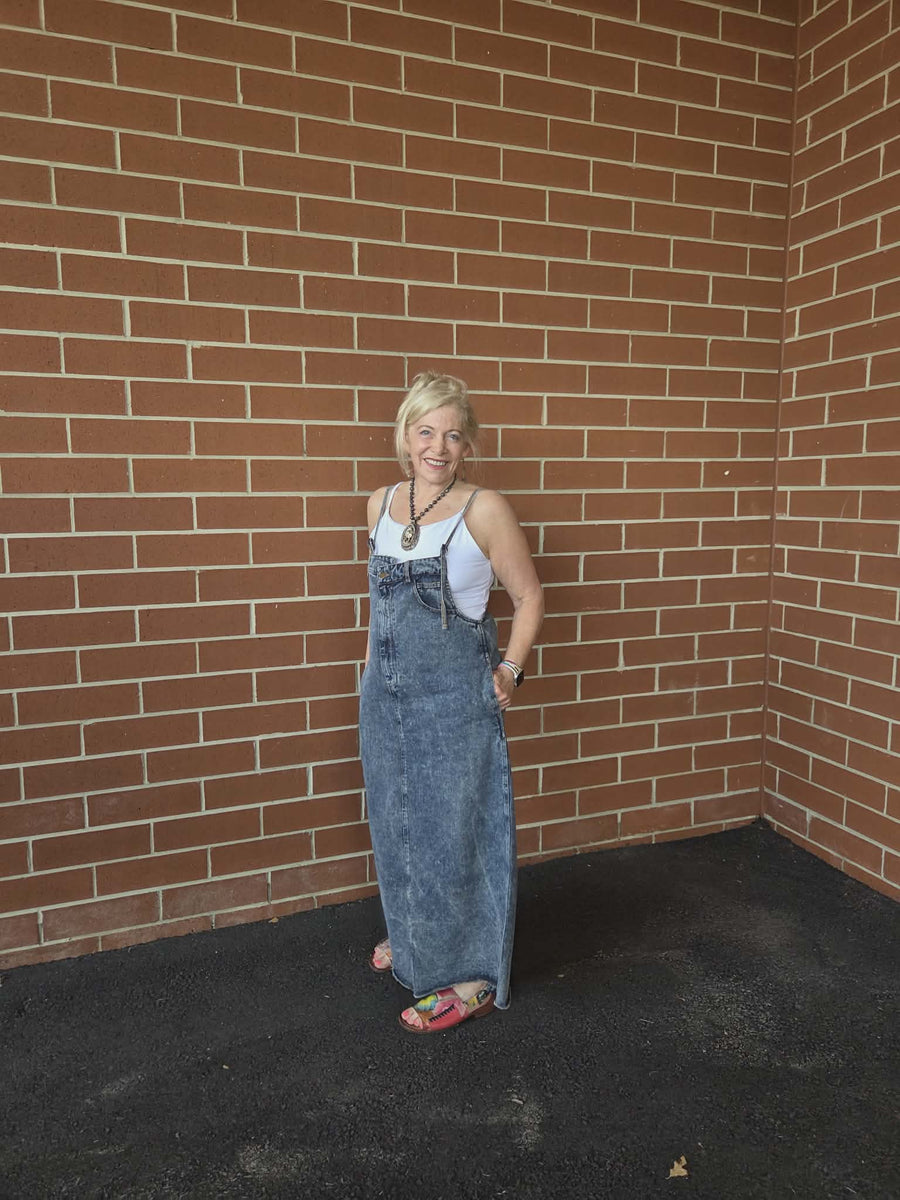 Denim Overall Dress by Davi & Dani