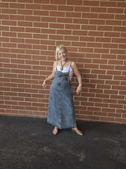 Denim Overall Dress by Davi & Dani Robin Boutique
