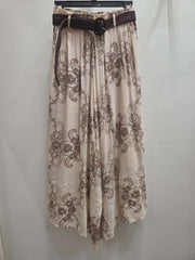 Embroidered Belted Maxi Skirt by Paparazzi