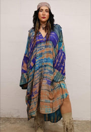 Crepe Sari Free To Be Longsleeve Maxi #013 by Kantha Bae