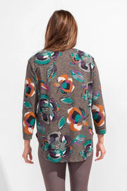 Floral Fix 3/4 Sleeve Cotton Tee by Escape by Habitat - Robin Boutique-Boutique 