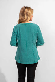 Waffle Knit Shaped Crew by Escape by Habitat - Robin Boutique-Boutique 