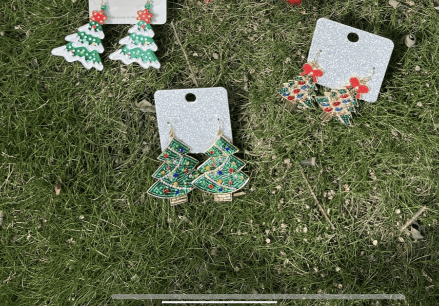 Christmas Tree Earrings - Robin Boutique-Boutique 