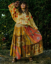 Pareo Kantha Monarch Maxi Skirt #134 by Kantha Bae