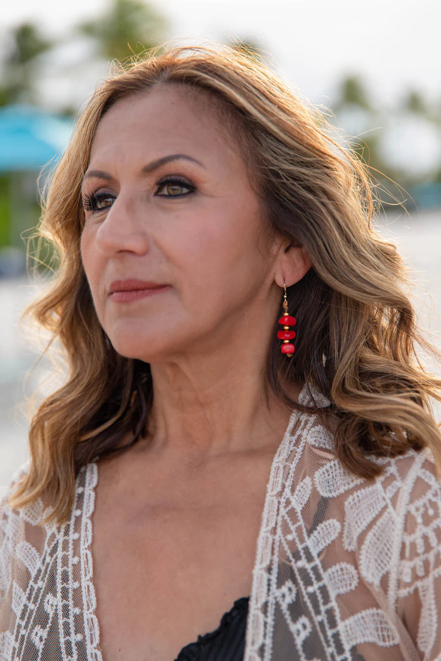 Additional view of Zoraida Earrings by Tagua from Robin Boutique.