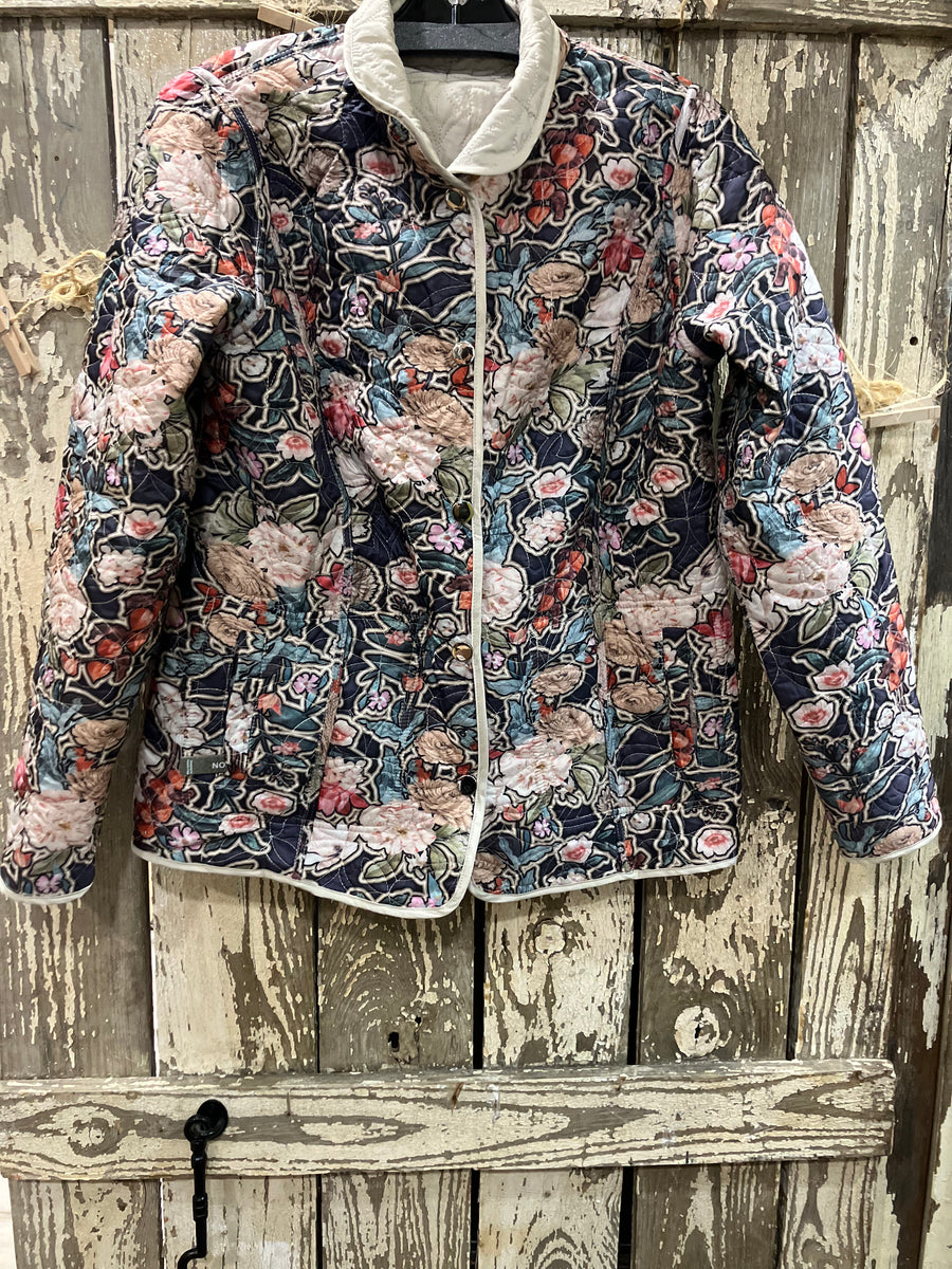 Reversible Floral Quilt Jacket by Creations