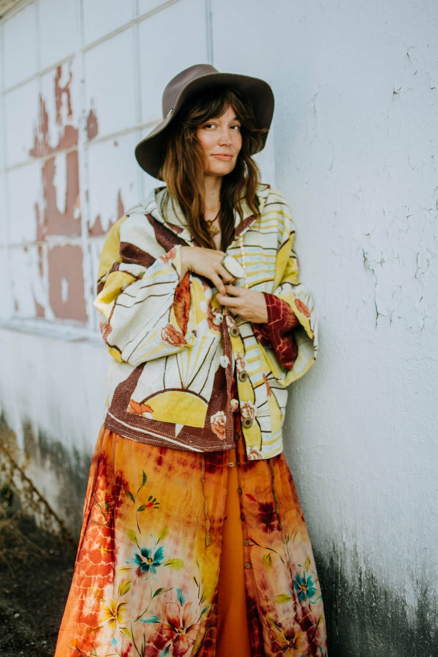 Half Moon Cropped Hooded Jacket #201 by Kantha Bae