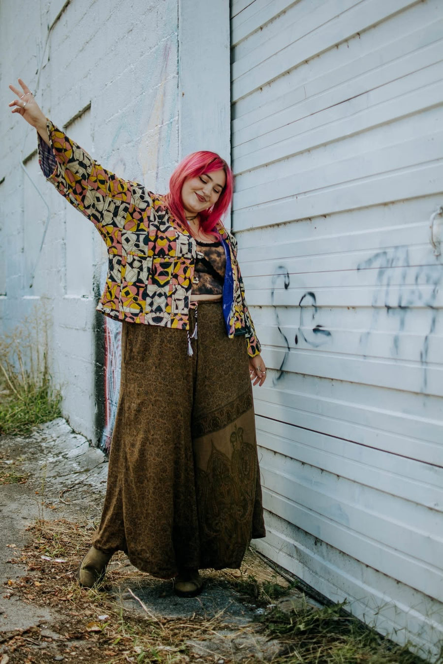 Half Moon Cropped Hooded Jacket #201 by Kantha Bae