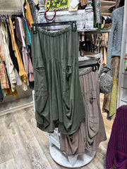 Solid Artsy Hem Skirt