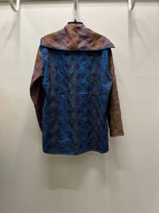 Midnight Mosaic Reversible Silk Kantha Coat