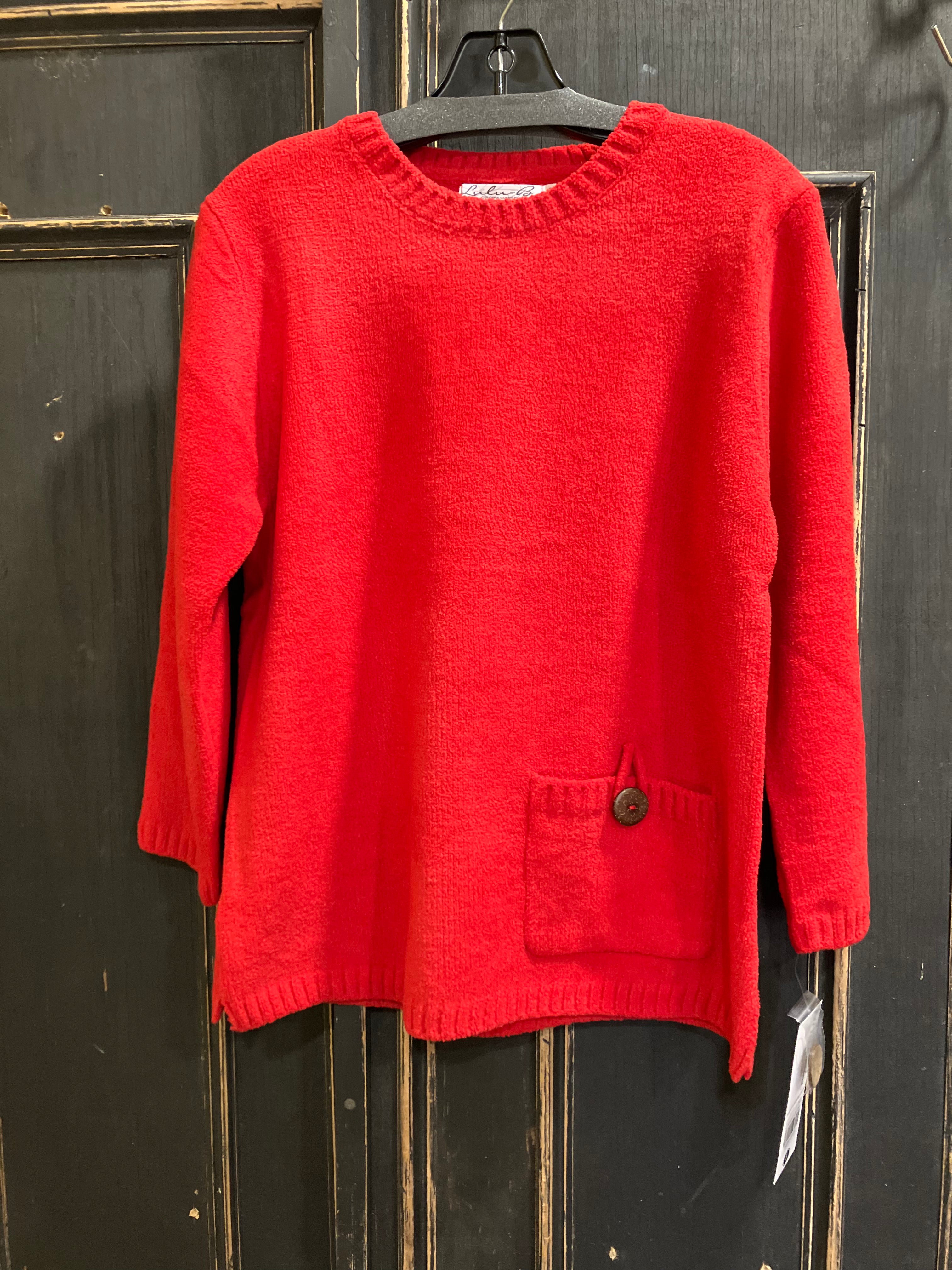 Additional view of 3/4 Sleeve Chenille Sweater by Lulu-B from Robin Boutique.