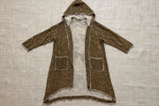 Cotton Knit Hooded Printed Lady Duster by Paper Lace