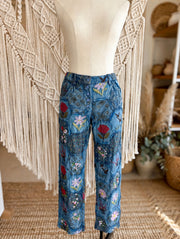 Garden Patchwork Denim Pants by The Paper Lace