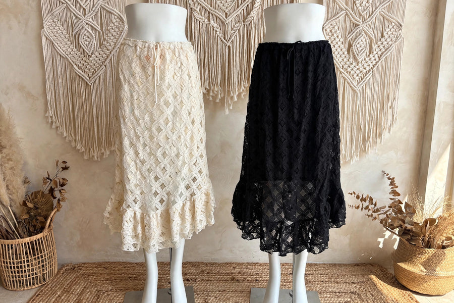 Wild Rose Crochet Skirt by Kantha Bae