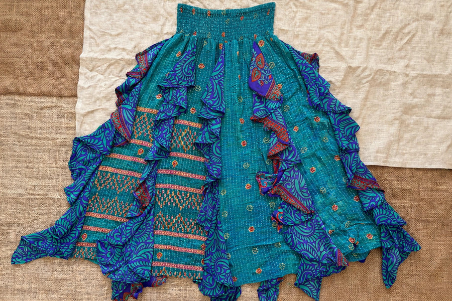 Pareo Kantha Willow Maxi Skirt #278 by Kantha Bae