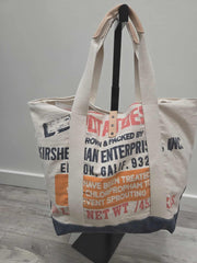 Flour Sack Swan Canvas Bag