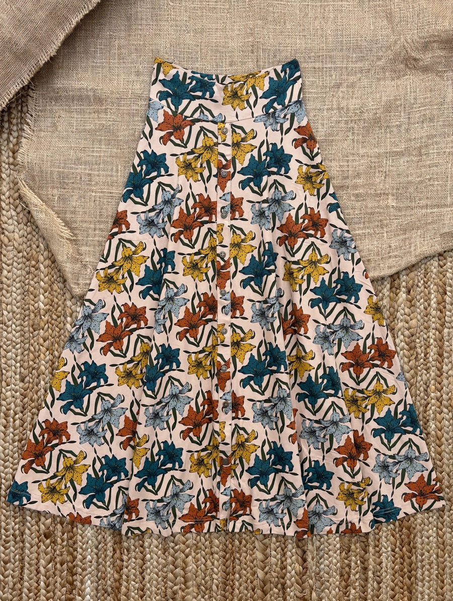 Everly Skirt in Tigerlilly Print by Effie's Heart