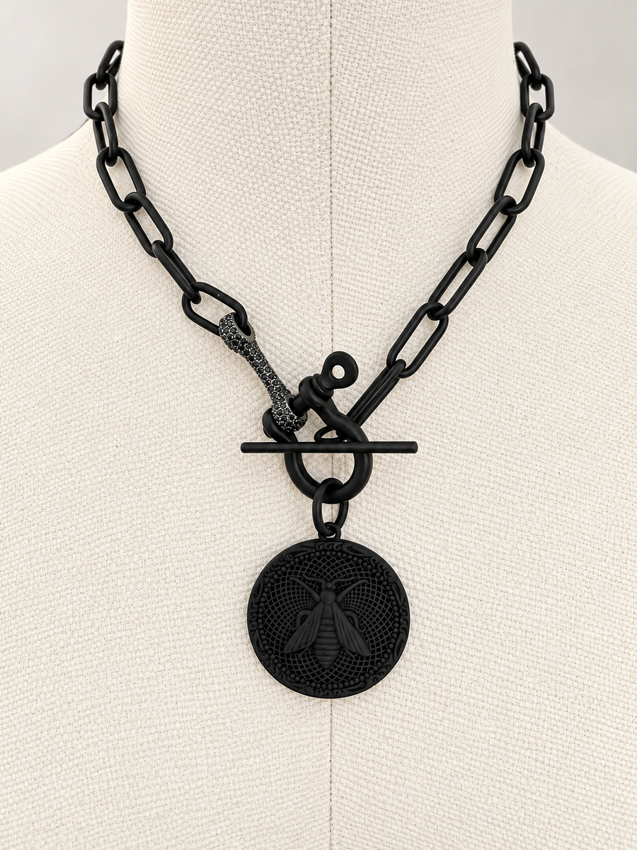 Midnight Bee Toggle Necklace