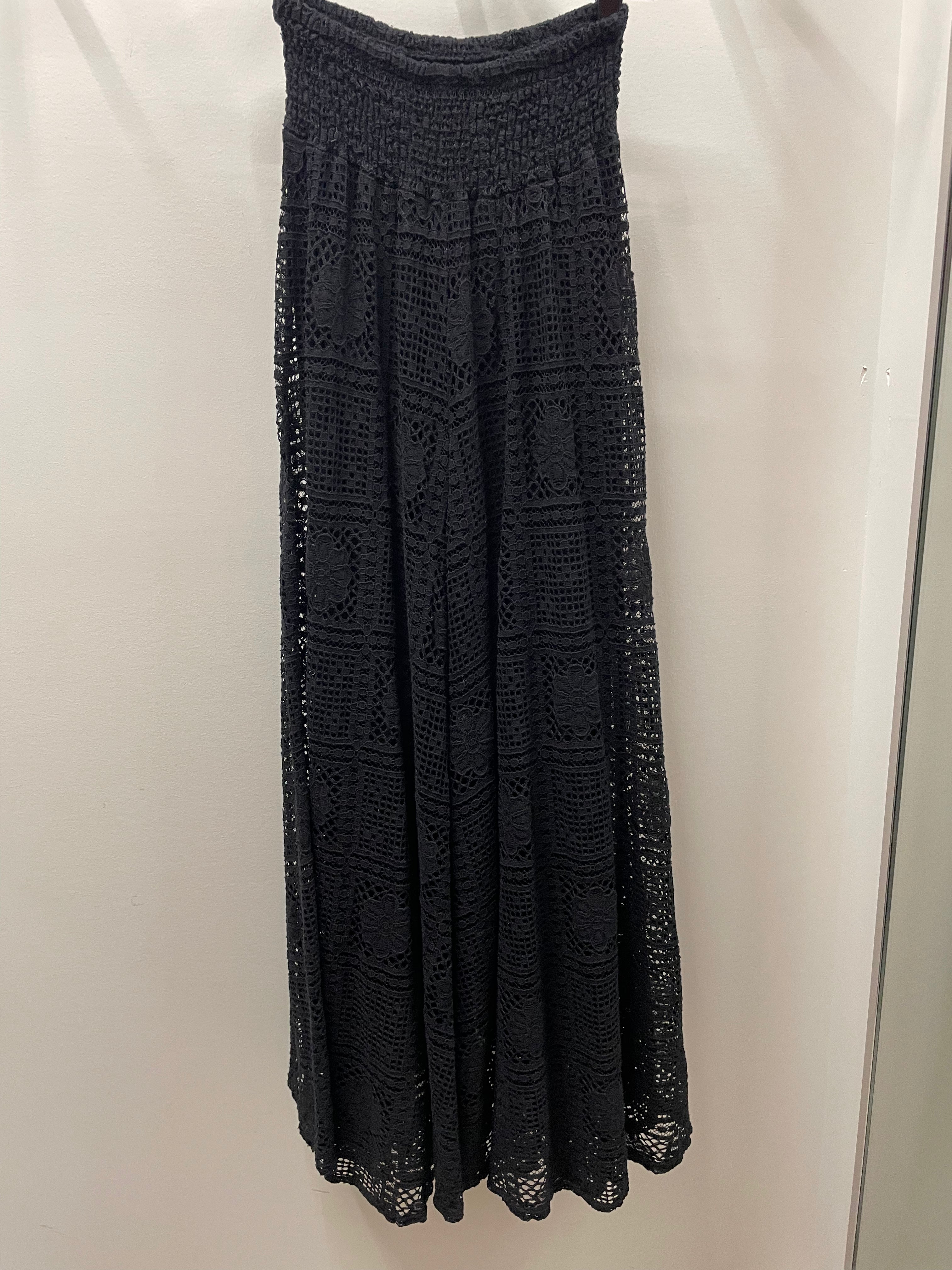 Additional view of Crochet Palazzo Pant from Robin Boutique.