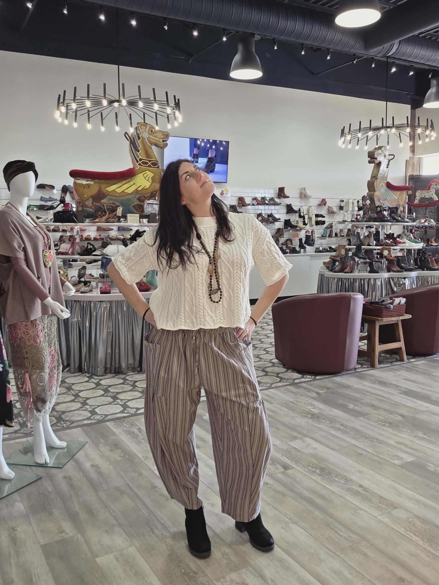 Gathered Cotton Wide Leg Pant by Cotiera Rae Mode CP6047 Robin Boutique