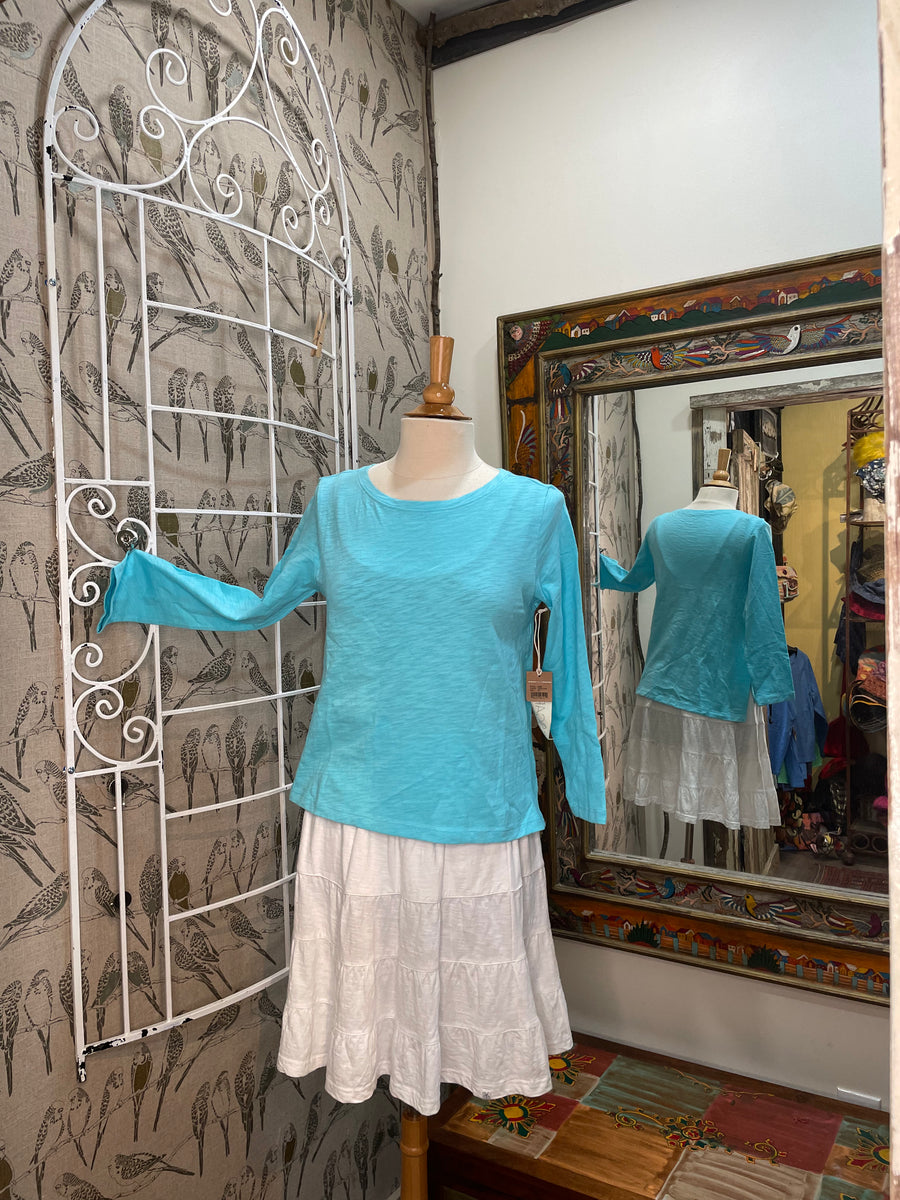 *On Sale* Easy Breezy Slub Tee in Turquoise by Escape by Habitat