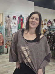 Dream Crop Tee Held In Balance by Kantha Bae