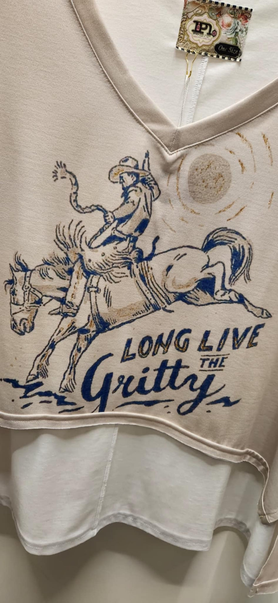IPNG Design V-Neck Tee "Long Live The Gritty"