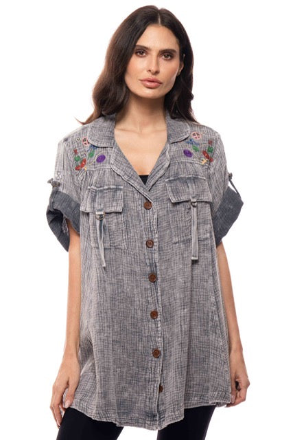 Embroidered Mini Dress by Adore