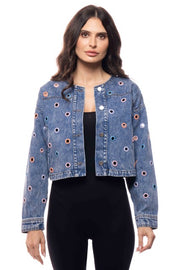 Rainbow Grommet Jacket by Adore