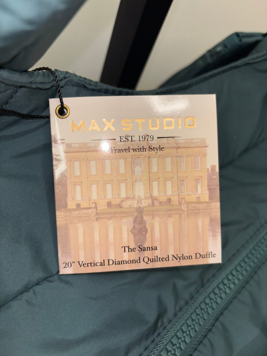 Joan & David 22 Inch Diamond Quilted Parachute Nylon Luggage Tag Duffel Bag Robin Boutique