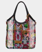 Faces Mini Mesh Handbag by Betsey Johnson Robin Boutique