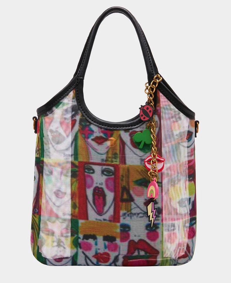 Faces Mini Mesh Handbag by Betsey Johnson Robin Boutique