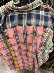 Easel PLAID MIX N MATCH BUTTON DOWN SHIRT - Robin Boutique-Boutique 