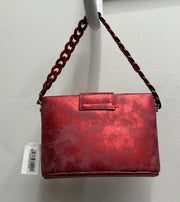 Distressed Faux Suede Handbag with Lucite Link Strap Robiin Boutique