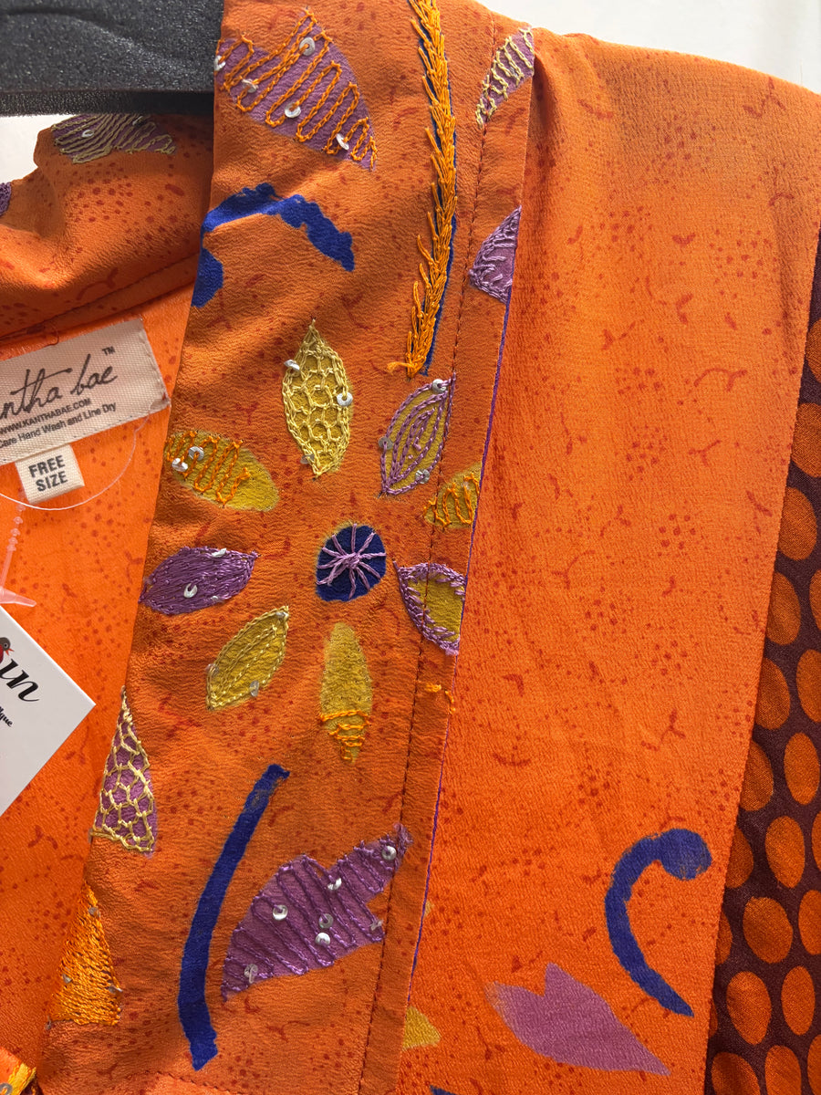 Crepe Silk Rhiannon Duster Dress #271 by Kantha Bae