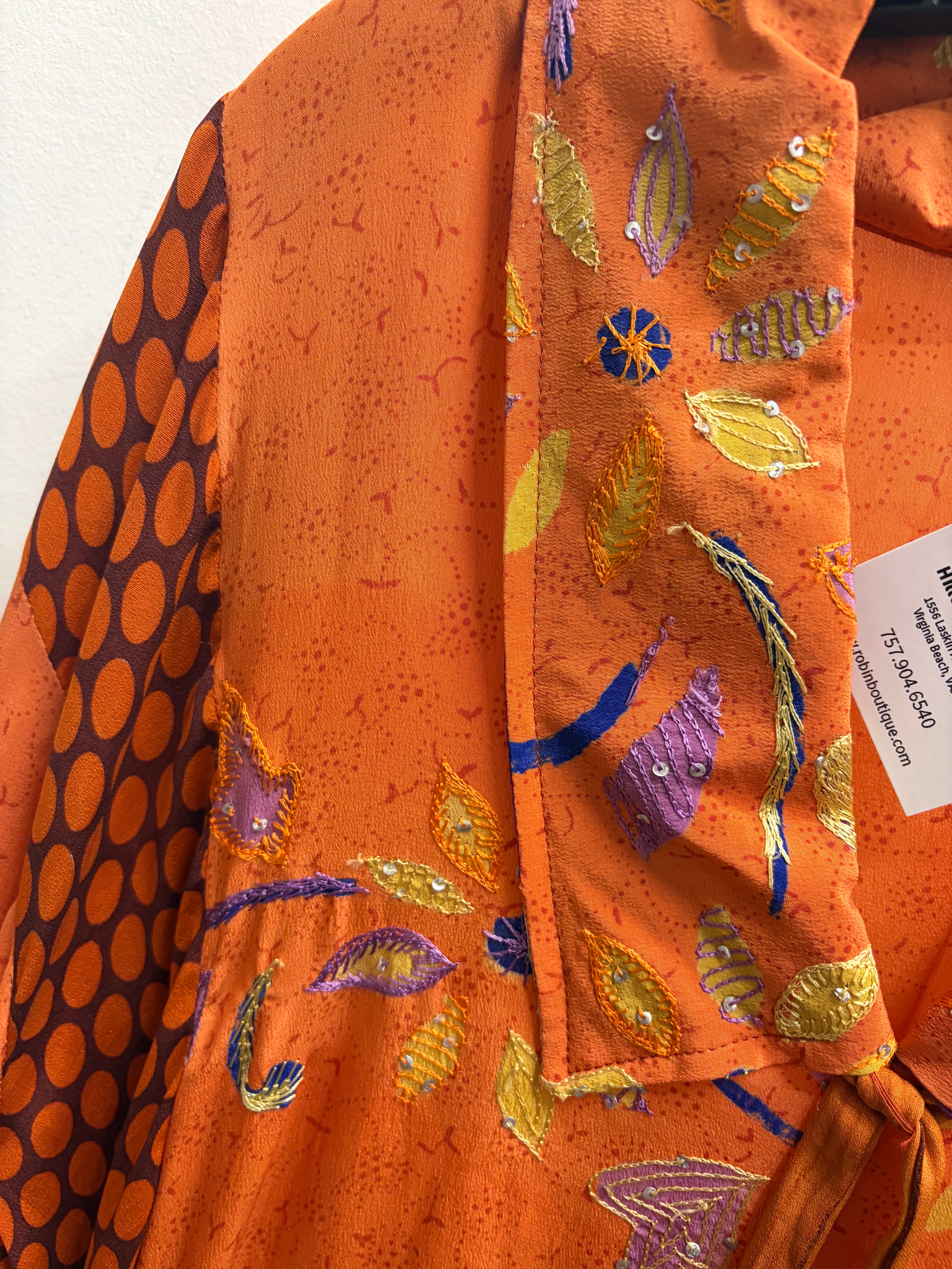 Crepe Silk Rhiannon Duster Dress #271 by Kantha Bae