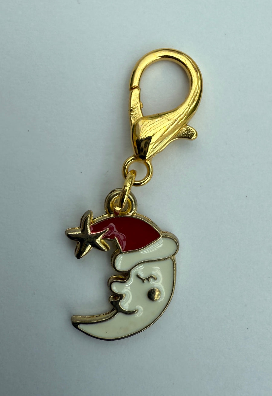 Santa Moon Charm