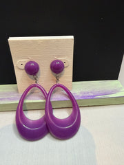 Retro Violet Dangle Earrings by The Vintage Jewel