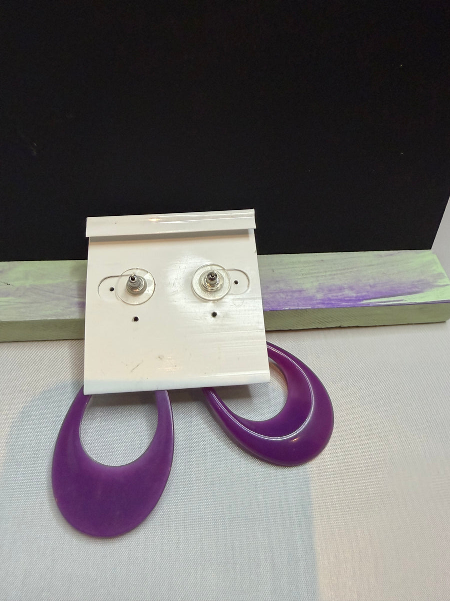 Retro Violet Dangle Earrings by The Vintage Jewel