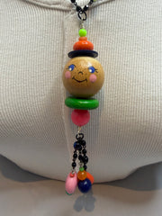 Wooden Button Head Necklace by The Vintage Jewel