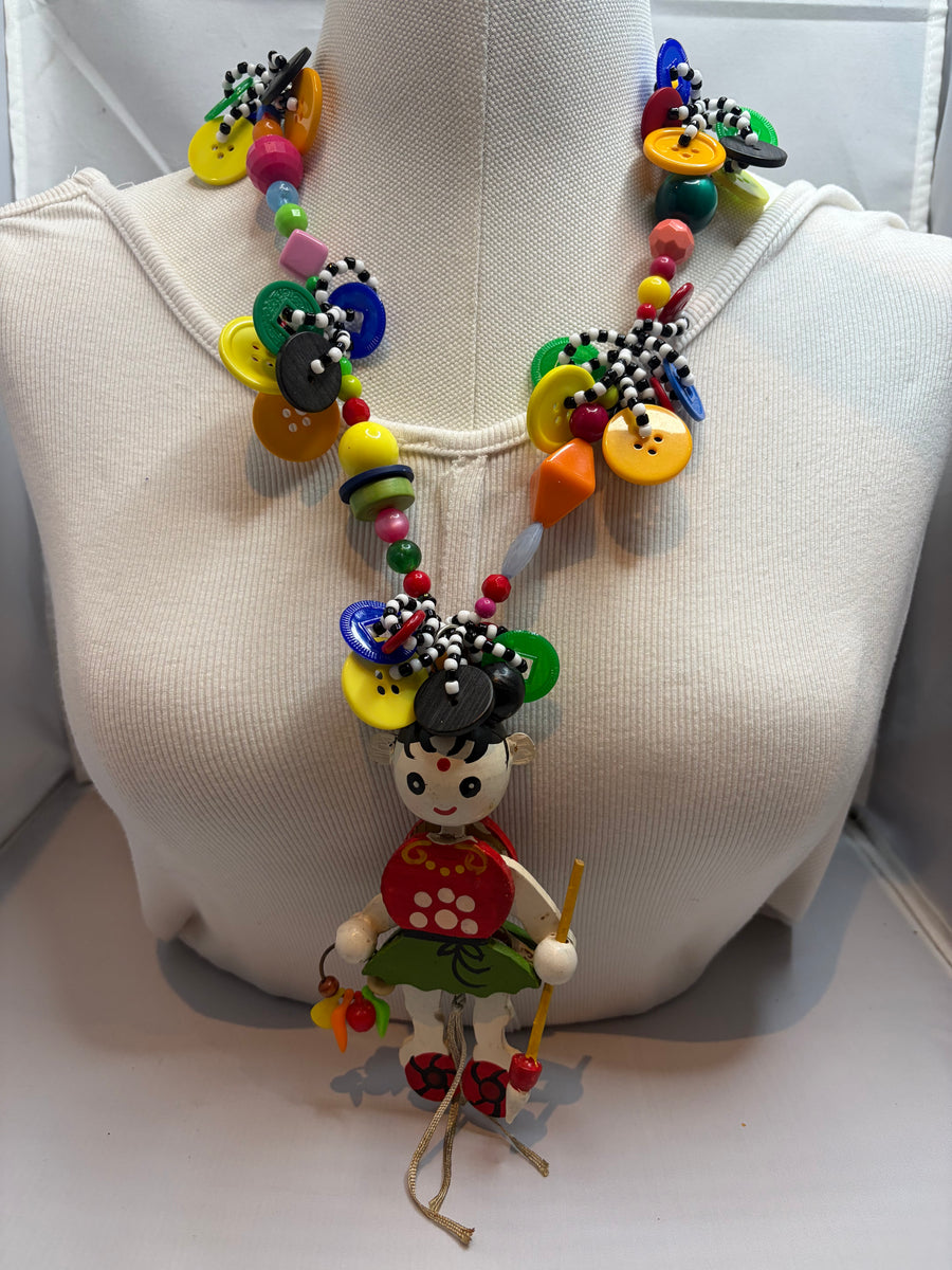 Valkarie Puppet Toy Necklace by The Vintage Jewel