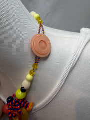 Wooden Button Lady Necklace by The Vintage Jewel