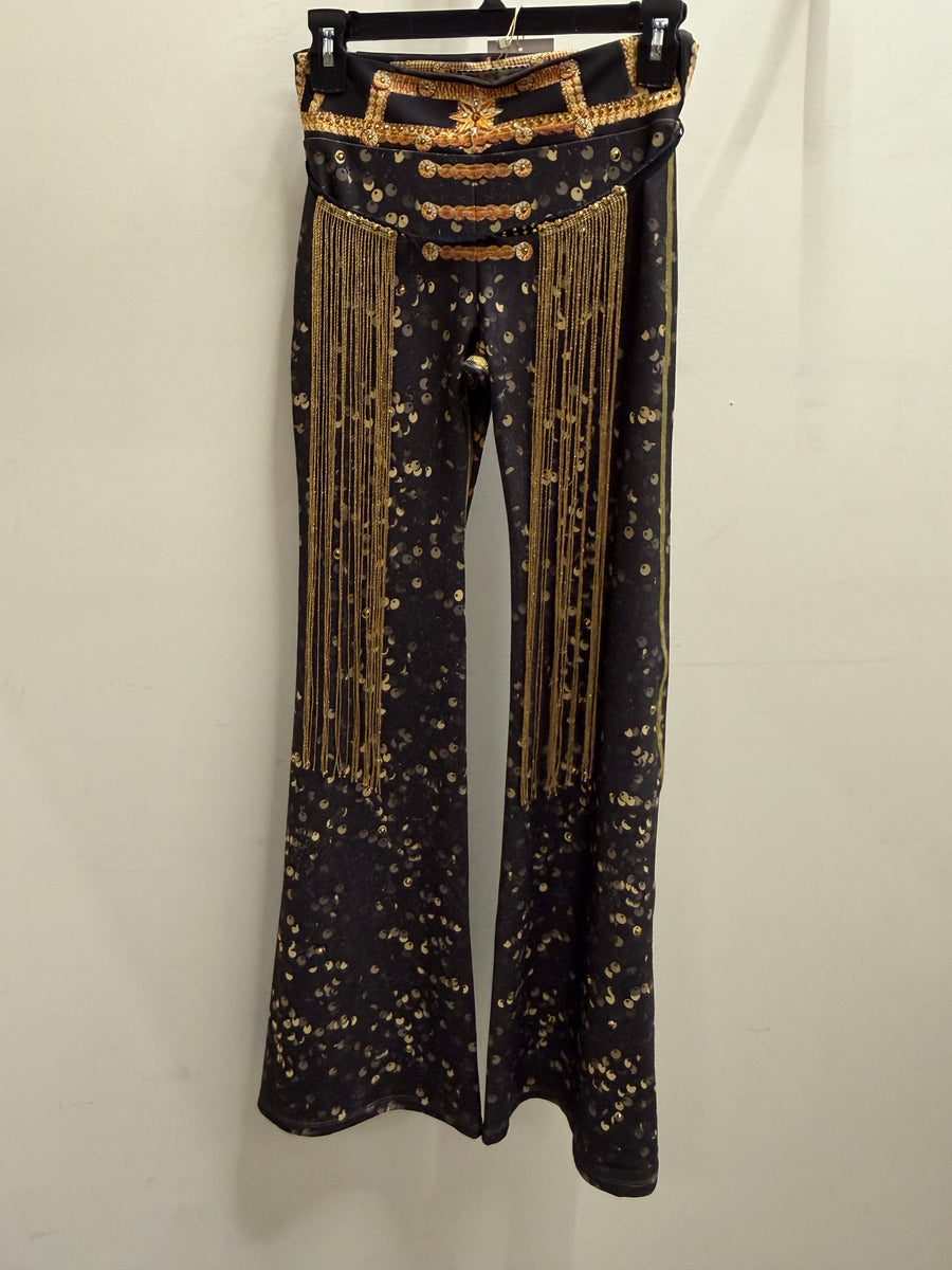 Flare Pants in Illusion Sequin Print by IPNG Design