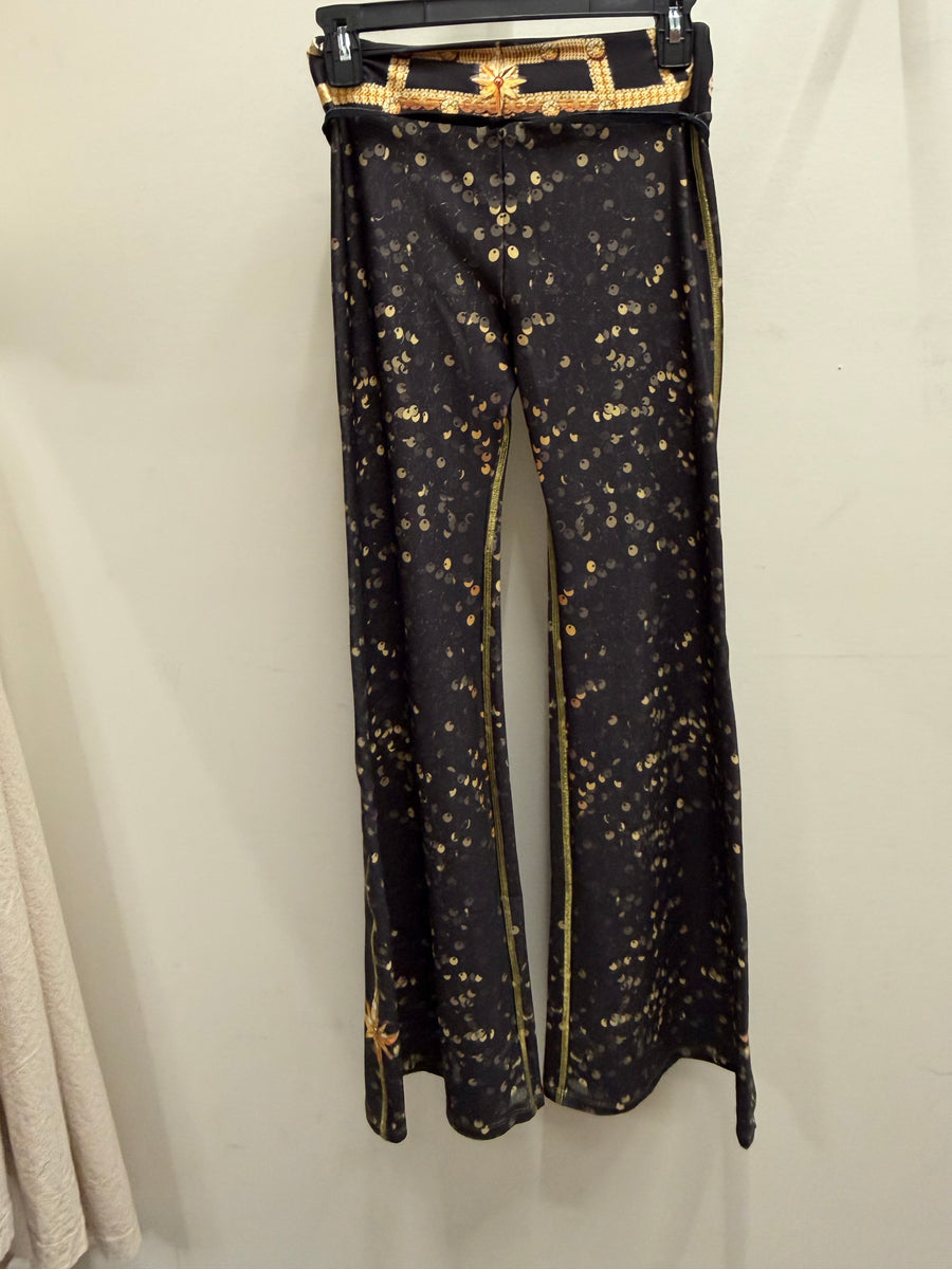 Flare Pants in Illusion Sequin Print by IPNG Design