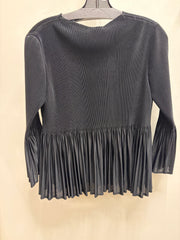 Bell Sleeve Pleated Peplum Top by EllyNDale