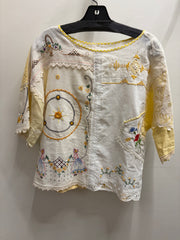Vintage Hankie Patchwork Top #01