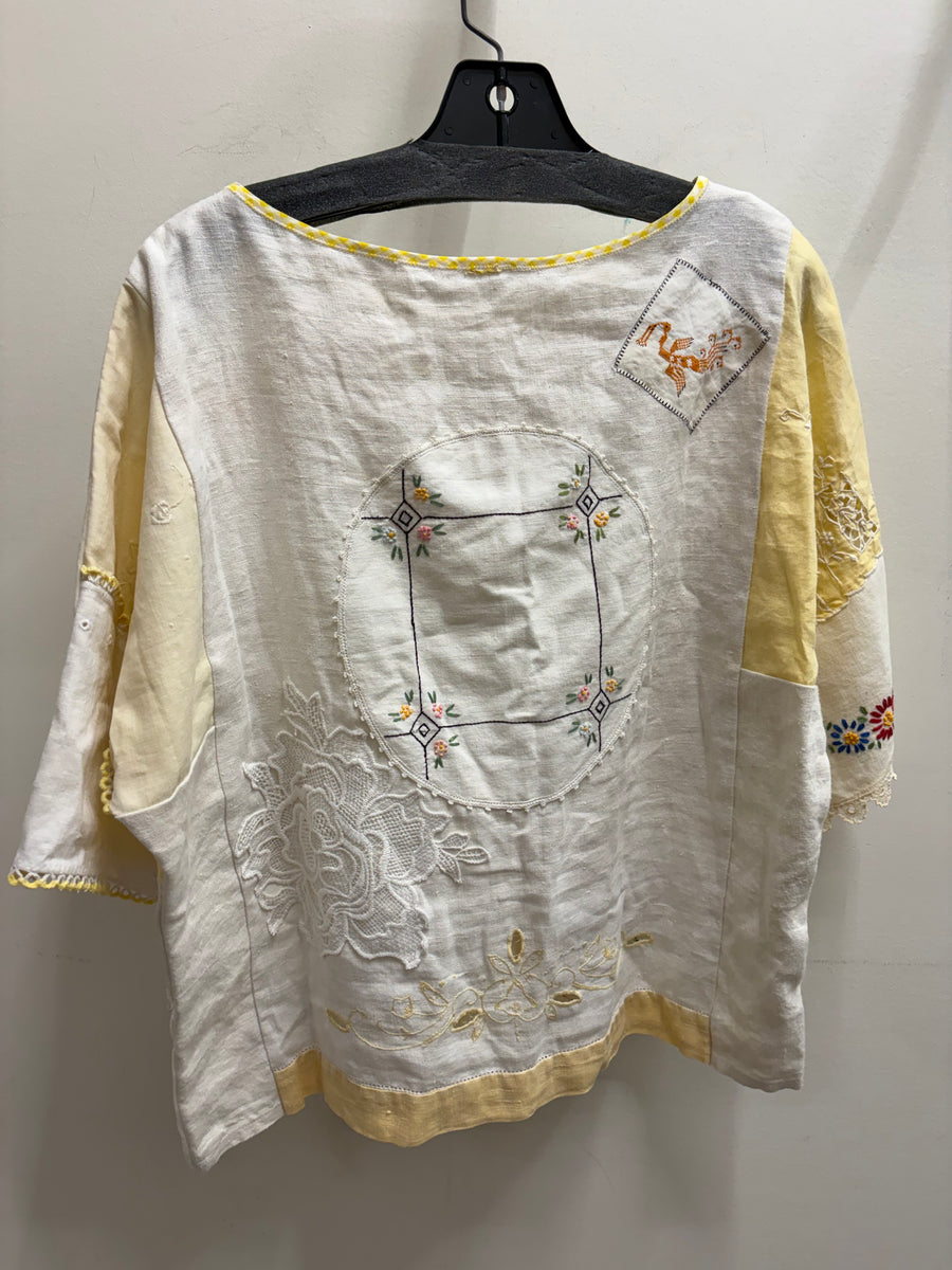 Vintage Hankie Patchwork Top #01