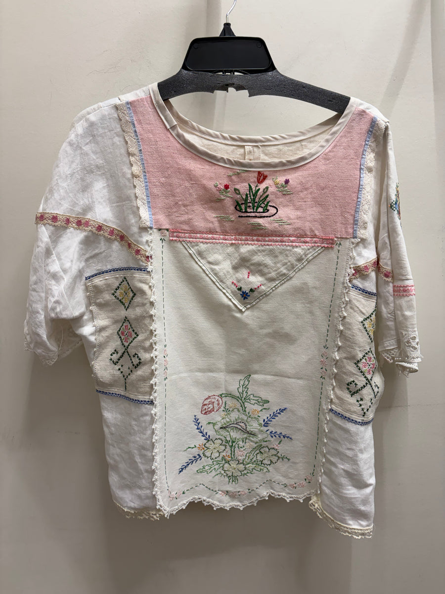 Vintage Hankie Patchwork Top #02